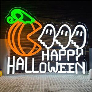Halloween neon signs pumpkin ghost bedroom living room party decorations Decor